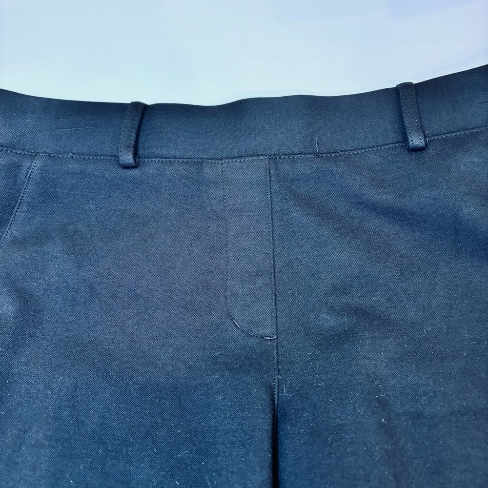 Express Mid Rise Pull On Straight Leg Stretch Ponte Trouser Pants Black Small - Picture 4 of 7
